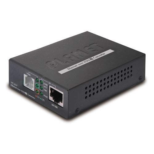 PLANET VC-231 network media converter 100 Mbit/s Black image 1