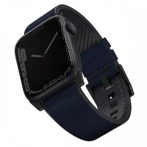 UNIQ pasek Straden Apple Watch Series 1|2|3|4|5|6|7|8|SE|SE2|Ultra 42|44|45|49mm. Leather Hybrid Strap niebieski|blue image 1