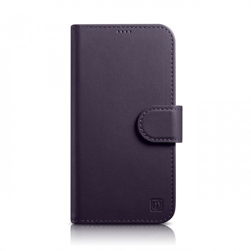 iCarer Wallet Case 2in1 Cover iPhone 14 Plus Anti-RFID Leather Flip Case Dark Purple (WMI14220727-DP) image 1