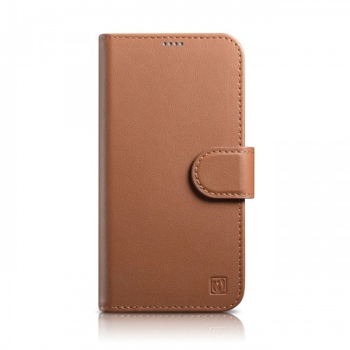 iCarer Wallet Case 2in1 Cover iPhone 14 Plus Anti-RFID Leather Flip Case Brown (WMI14220727-BN) image 1