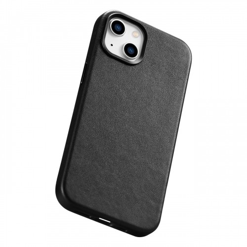 iCarer Case Leather cover for iPhone 14 black (WMI14220705-BK) (MagSafe compatible) image 1