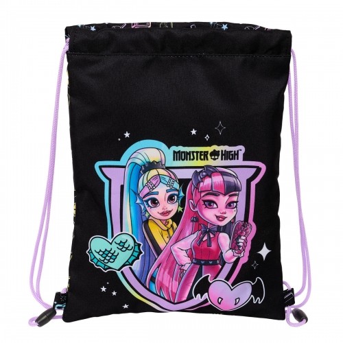 Сумка-рюкзак на веревках Monster High Чёрный 26 x 34 x 1 cm image 1