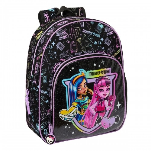 Bērnu soma Monster High Melns 28 x 34 x 10 cm image 1