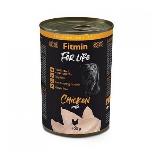 FITMIN for Life Chicken Pate - Wet dog food 400g image 1