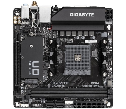 Gigabyte A520I AC motherboard AMD A520 Socket AM4 mini ITX image 1