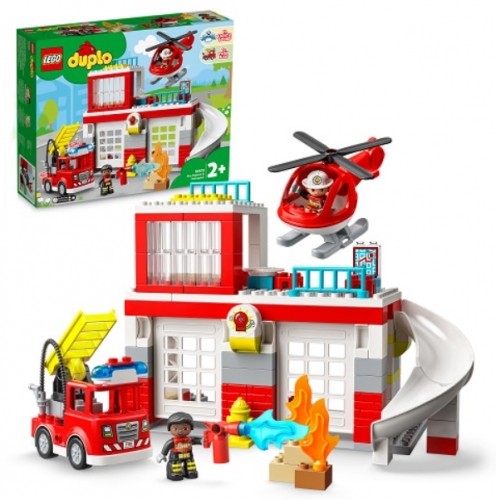 LEGO Duplo 10970 Fire Station & Helicopter Konstruktors image 1