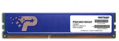 Patriot Memory DDR3 8GB PC3-12800 (1600MHz) DIMM memory module 1 x 8 GB 1600 MHz image 1