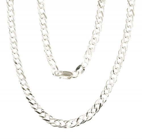 Серебряная цепочка Ромб 4 мм, алмазная обработка граней #2400098, Серебро 925°, длина: 50 см, 11.5 гр. image 1
