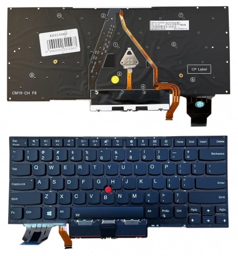 Клавиатура LENOVO X1 Carbon Gen 7, с подсветкой, с трекпоинтом, US image 1