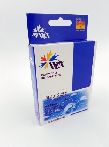 Ink cartridge Wox Yellow Brother LC 225Y replacement LC225XLY  (1300 A4 pages according to the standard ISO/IEC 24711) image 1