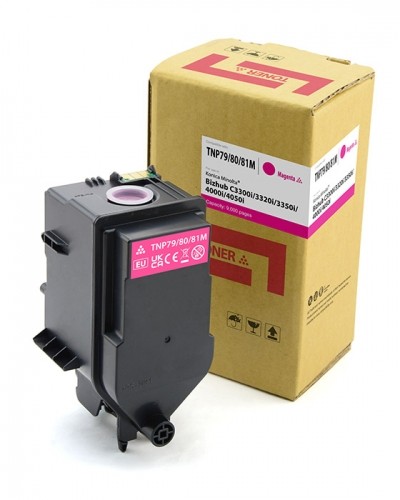 Toner cartridge Cartridge Web Magenta Minolta TNP79M  replacement AAJW350, AAJW3D0 ATTENTION - cartridges do not fit Minolta C3350 The importance is the lack of the letter - i - in the printer name. This is a case you should use JW-M3050MR image 1