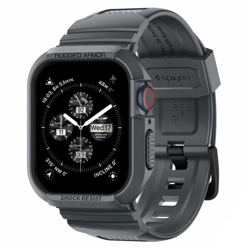 Spigen Rugged Armor Pro Case for Apple Watch 4 | 5 | 6 | 7 | 8 | 9 | SE (44 | 45 mm) - Dark Gray image 1