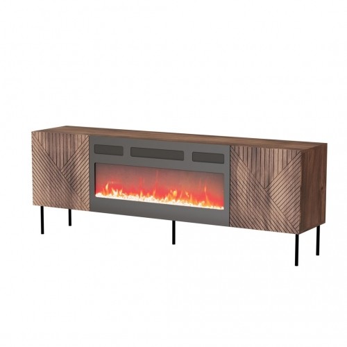 Cama Meble ART DECO EF RTV cabinet + fireplace 190.5x40x68.9 walnut image 1