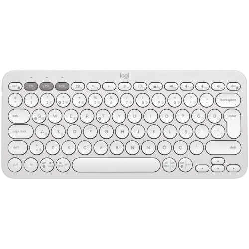 LOGITECH K380S Multi-Device Bluetooth Keyboard - TONAL WHITE - NORDIC image 1