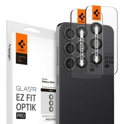 Spigen Optik.Tr Camera Sam S24+ S926 "EZ FIT" Lens 2szt|2pcs czarny|black AGL07433 image 1