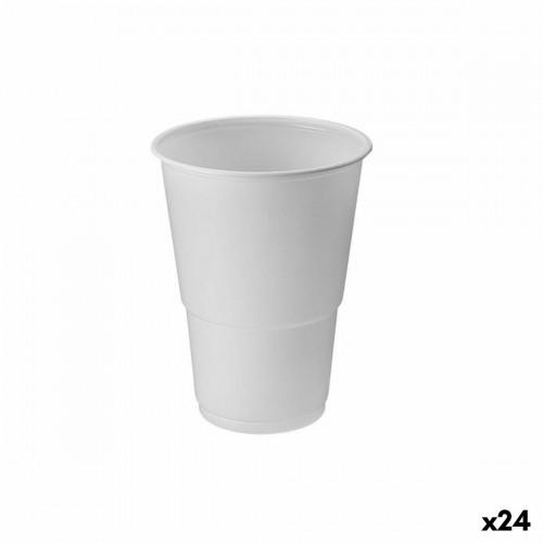 Vairākkārt lietojamu glāžu komplekts Algon Plastmasa Balts 15 Daudzums 330 ml (24 gb.) image 1