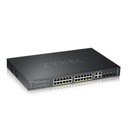 Zyxel GS2220-28HP-EU0101F network switch Managed L2 Gigabit Ethernet (10/100/1000) Power over Ethernet (PoE) Black image 1