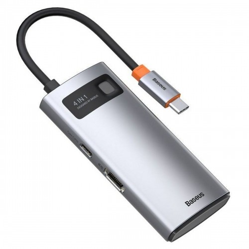 USB Centrmezgls Baseus CAHUB-CY0G Sudrabains image 1