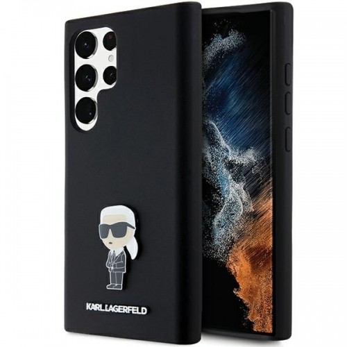 Karl Lagerfeld KLHCS23LSMHKNPK S23 Ultra S918 czarny|black Silicone Ikonik Metal Pin image 1