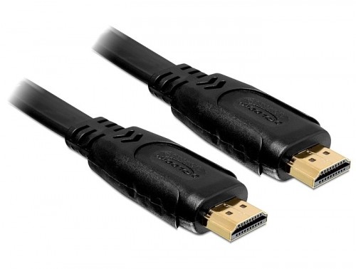 Delock High Speed HDMI with Ethernet A male | male flat 5.0m image 1