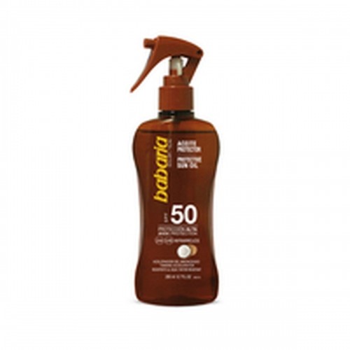 Aizsargājoša Eļļa Babaria F-50 200 ml Kokosrieksts Spray image 1