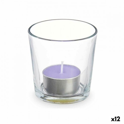 Acorde Aromātiska svece 7 x 7 x 7 cm (12 gb.) Stikls Lavanda image 1
