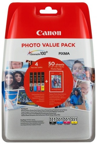 Canon ink CLI-551 Value pack image 1