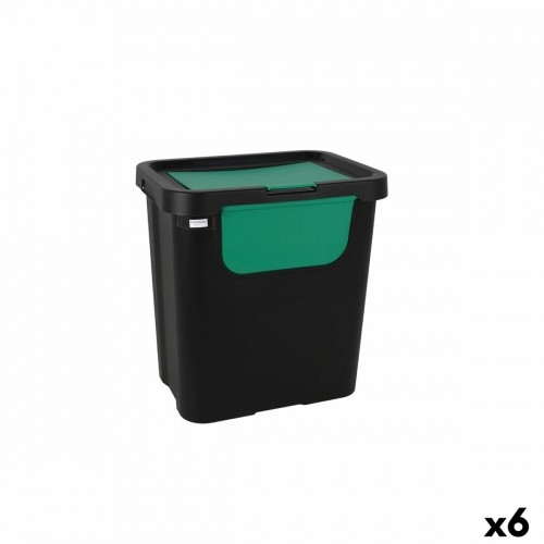 Atkārtoti Pārstrādājamo Atkritumu Tvertne Tontarelli Moda double Zaļš (6 gb.) 24 L image 1