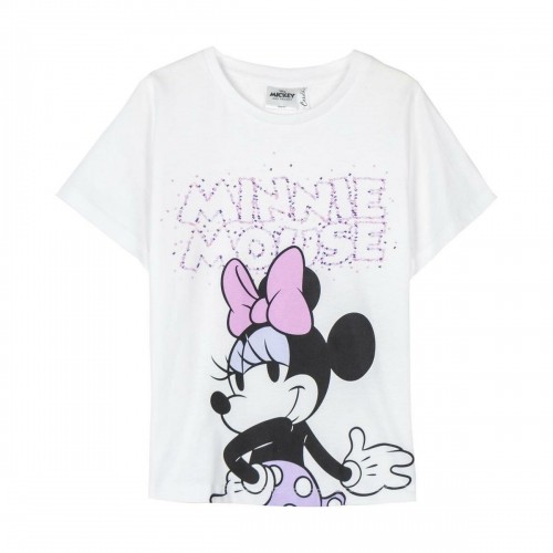 Krekls ar Īsām Piedurknēm Bērniem Minnie Mouse Balts image 1