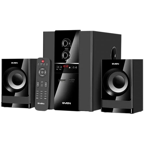 Speakers SVEN MS-1821, black (44W, Bluetooth, FM, USB/SD, Display, RC) image 1