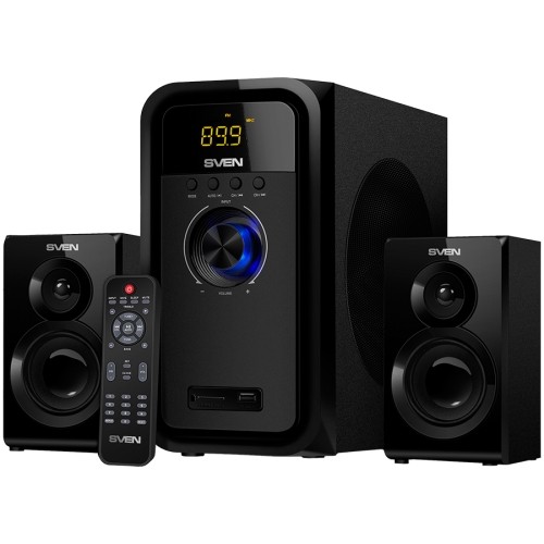 Speakers SVEN MS-2051, black (55W, FM, USB/SD, Display, RC, Bluetooth) image 1