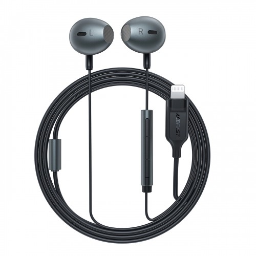 Acefast L1 in-ear headphones with 1.2 m Lightning connector - black image 1