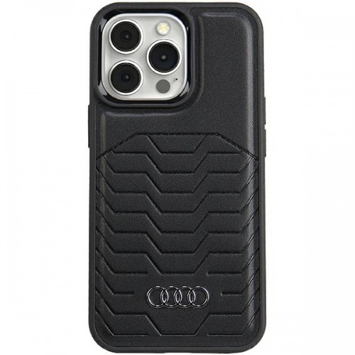 Audi Synthetic Leather MagSafe iPhone 13 Pro | 13 6.1" czarny|black hardcase AU-TPUPCMIP13P-GT|D3-BK image 1