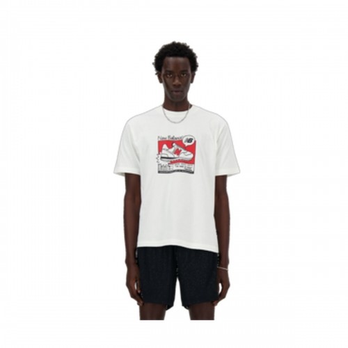 Vīriešu Krekls ar Īsām Piedurknēm New Balance MT41593 SST Balts image 1