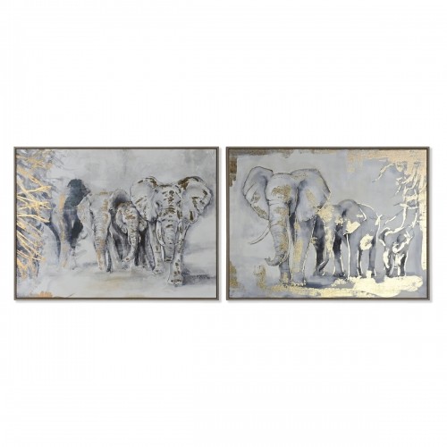 Glezna Home ESPRIT Zilonis Koloniāls 100 x 4 x 75 cm (2 gb.) image 1