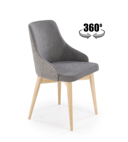 Halmar MALAGA chair, grey image 1