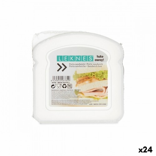 Leknes Контейнер для бутерброда Прозрачный Пластик 12 x 4 x 12 cm (24 штук) image 1