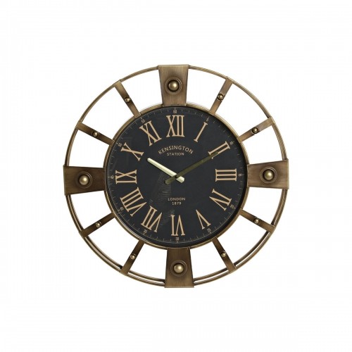 Настенное часы Home ESPRIT Чёрный Позолоченный Железо Vintage 60 x 8 x 60 cm image 1