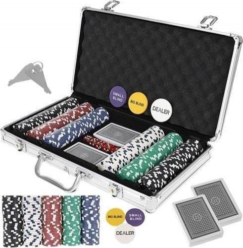 Noname Poker Set 300 Chips Texas Suitcase image 1