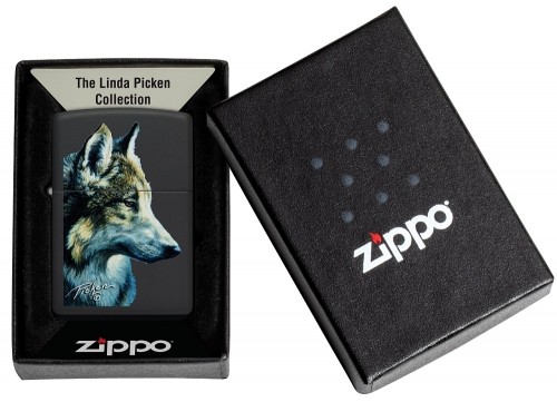Zippo Lighter 48598 Linda Picken Wolf Head image 1