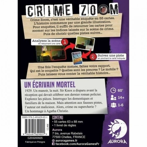Spēlētāji Asmodee Crime Zoom Un Écrivain Mortel (FR) image 1