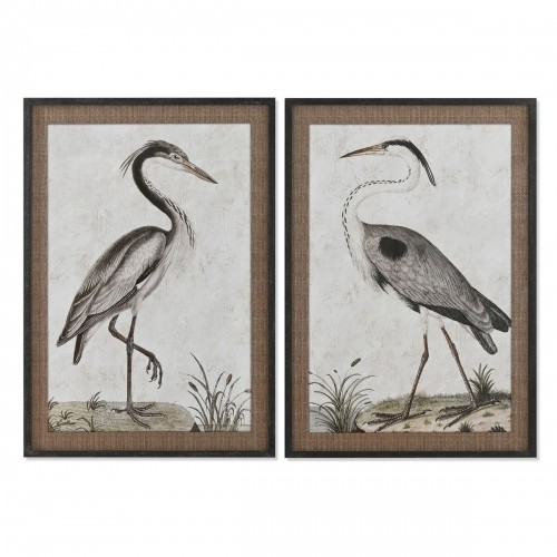 Картина Home ESPRIT Птица Восточный 70 x 4 x 100 cm (2 штук) image 1