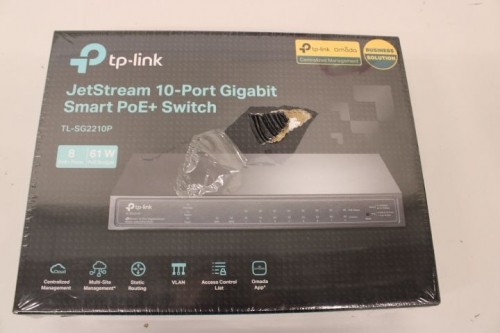 TP-Link   SALE OUT.  Switch | TL-SG2210P | Web Managed | Desktop | SFP ports quantity 2 | PoE ports quantity 8 | Power supply type External | 36 month(s) | DAMAGED PACKAGING, SMOLL  SCRATCHED ON TOP image 1