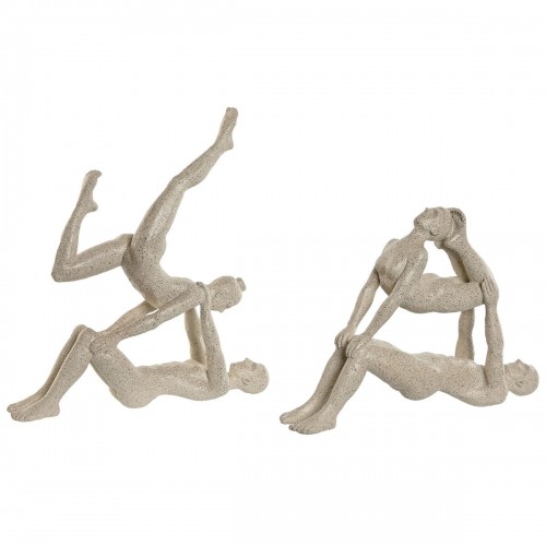 Dekoratīvās figūriņas Home ESPRIT Balts Yoga 29 x 8 x 30 cm (2 gb.) image 1