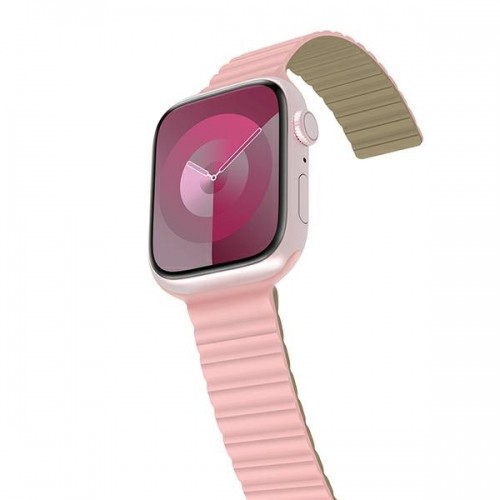 Araree pasek Silicone Link Apple Watch 42|44|45|49mm różowo-zielony|pink-khaki AR70-01907B image 1
