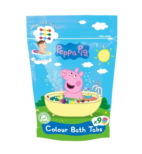 PEPPA PIG Ūdeni iekrāsojošas tabletes vannai, 9 x 16 g image 1