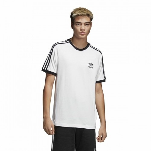 Vīriešu Krekls ar Īsām Piedurknēm Adidas 3 Stripes Balts image 1