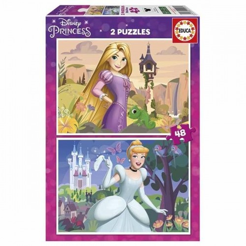 Набор из 2 пазлов Disney Princess Cinderella and Rapunzel 48 Предметы image 1