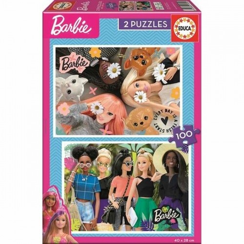 2 Pužļu Komplekts Barbie 100 Daudzums image 1