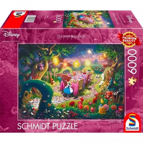Schmidt Spiele Thomas Kinkade Studios: Disney Dreams Collection - Alice in Wonderland, Mad Hatter’s Tea Party, Puzzle image 1